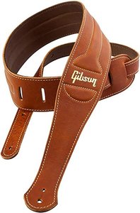 Ремень гитарный Gibson Classic Brown Leather Strap with Suede Back