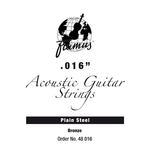 Струны для акустической гитары FRAMUS 48016 Bronze - Acoustic Guitar Single String, .016
