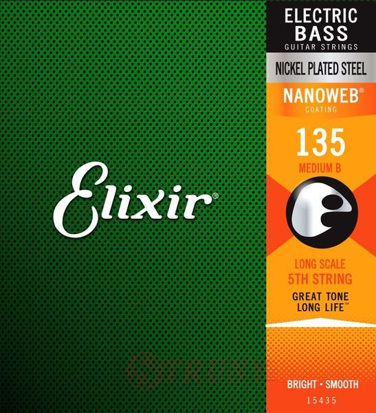 Струна Ддля бас-гитары Elixir 5S NW 135 L S