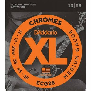 Струни для електрогітари D'ADDARIO ECG26 XL Chromes Medium (13-56)
