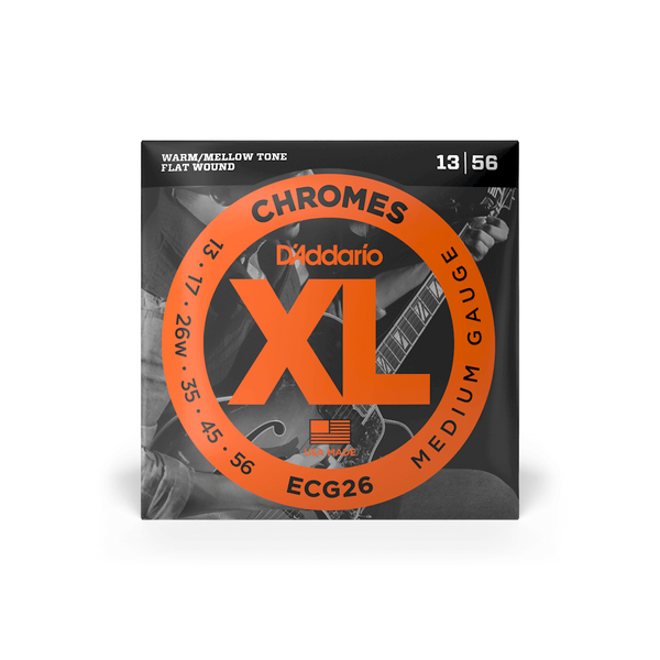 Струни для електрогітари D'ADDARIO ECG26 XL Chromes Medium (13-56)