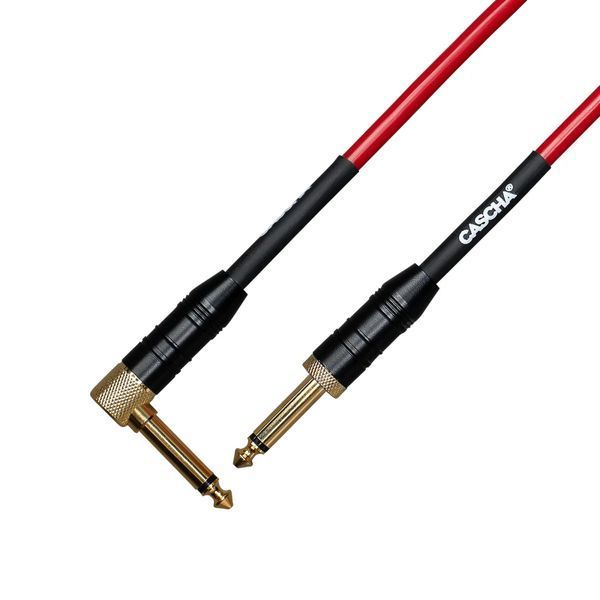 Кабель инструментальный Cascha CCA-G2RD6 (Advanced Line Guitar Cable Curly, Red, 6 м)