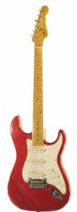 Електрогітара G&L LEGACY (Candy Apple Red, maple, 3-ply Pearl) №CLF45213. Made in USA