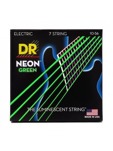 Струни для електрогітари DR Strings Neon Geen Electric - Medium 7-String (10-56)