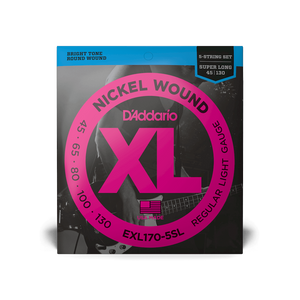 Струни для бас-гітари D'ADDARIO EXL170-5SL XL Nickel Wound Bass Regular Light 5-String (45-130)