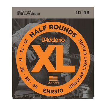 Струни для електрогітари D'ADDARIO EHR310 XL Half Rounds Regular Light (10-46)