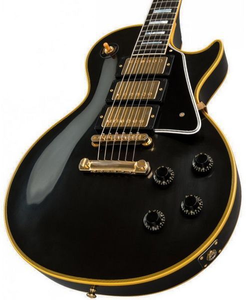 Електрогітара GIBSON '57 LES PAUL CUSTOM 3 PICKUP Ebony Vos Gh