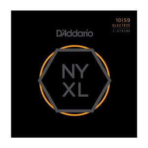 Струни для електрогітари D'ADDARIO NYXL1059 Regular Light 7-String (10-59)