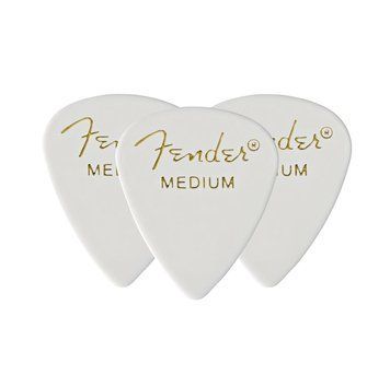 Набір медіаторів FENDER 351 WHITE PICK GROSS MEDIUM (3 PICKS)
