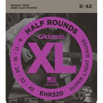 Струни для електрогітари D'ADDARIO EHR320 XL Half Rounds Super Light (09-42)