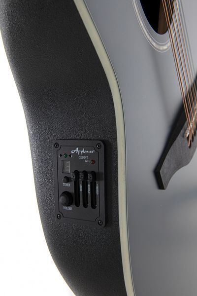 Электроакустическая 12-струнная гитара Applause Heritage Traditional AB2412II Mid Cutaway Black Satin
