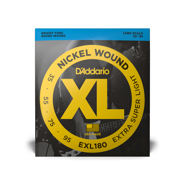 Струни для бас-гітари D'ADDARIO EXL180 XL Nickel Wound Bass Extra Super Light (35-95)