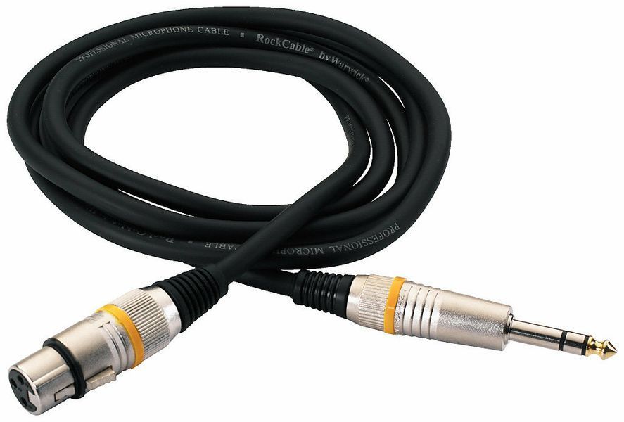 Кабель RockCable RCL30383 D6F Ba - Microphone Cable - XLR (f) / TRS Jack (3m)