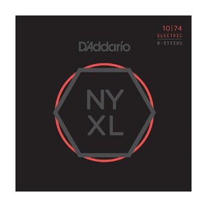Струни для електрогітари D'ADDARIO NYXL1074 Light Top/Heavy Bottom 8-String (10-74)