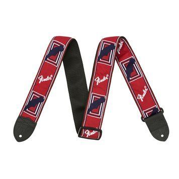 Ремень гитарный FENDER STRAP 2" MONOGRAMMED RED WHITE BLUE