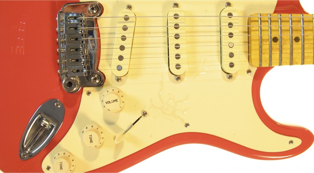 Електрогітара G&L LEGACY (Fullerton Red, maple, 3-ply Vintage Creme). №CLF50859. Made in USA