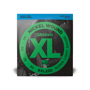 Струни для бас-гітари D'ADDARIO EXL220 XLNickel Wound Bass Super Light (40-95)