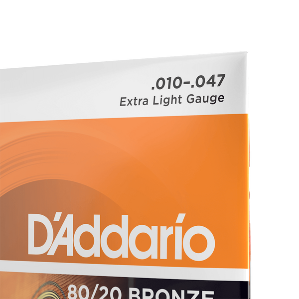 Струни для акустичної гітари D`Addario EJ10 80/20 Bronze Extra Light (10-47)
