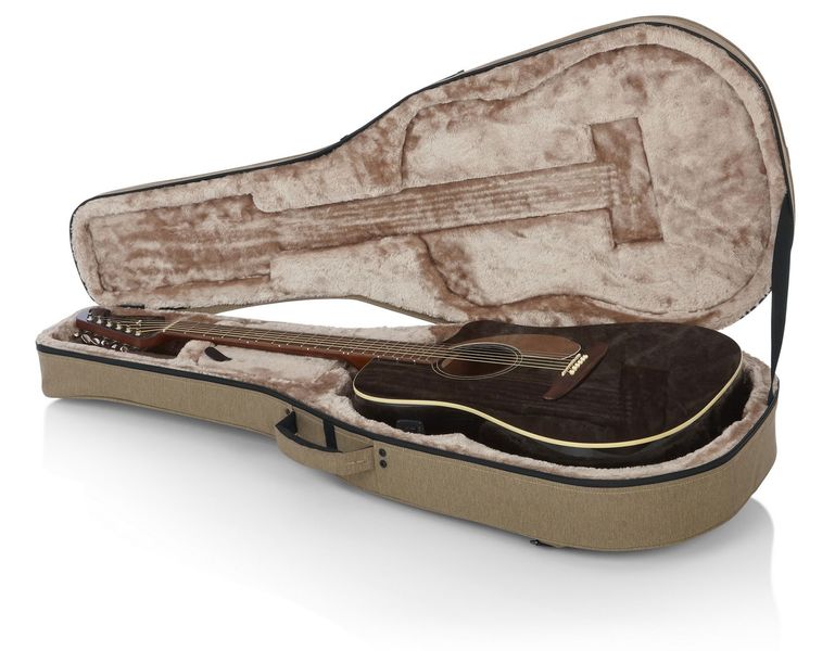 Чехол для акустической гитары Gator GTR-DREAD12-TAN Tan Transit Lightweight Dreadnought Guitar Case