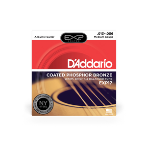 Струны для акустической гитары D'ADDARIO EXP17 EXP Coated Phosphor Bronze Medium (13-56)