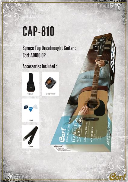 Акустична гітара Cort Trailblazer Pack CAP-810 (Open Pore)