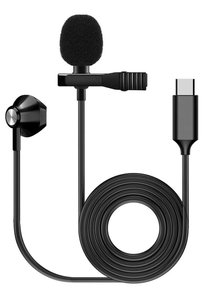 Мікрофони шнурові FZONE KM-05 LAVALIER MICROPHONE W/ EARPHONE (USB Type C)