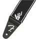 Ремень гитарный Fender WeighLess 2'' Running Logo Strap Black/White  - фото 2