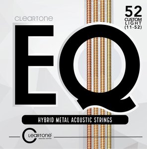 Струни для акустичної гітари CLEARTONE 7811 EQ Hybrid Metal Acoustic Custom Light 11-52
