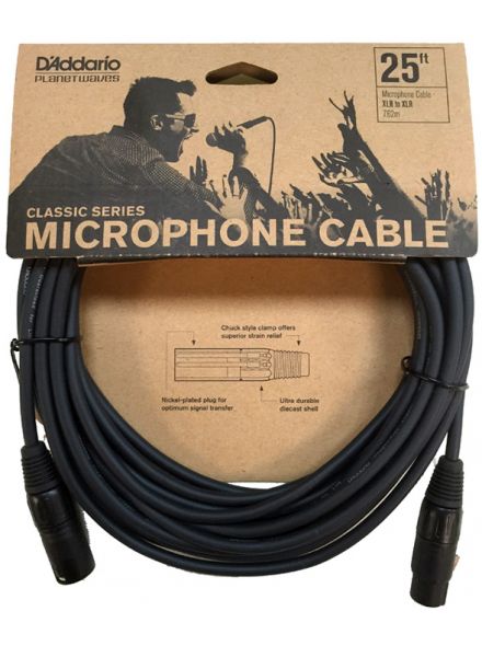 Кабель D'ADDARIO PW-CMIC-25 Classic Series Microphone Cable (7.62m)