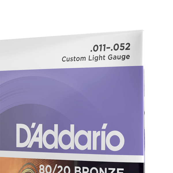 Струны для акустической гитары D'Addario EJ13 80/20 Bronze Custom Light (11-52)