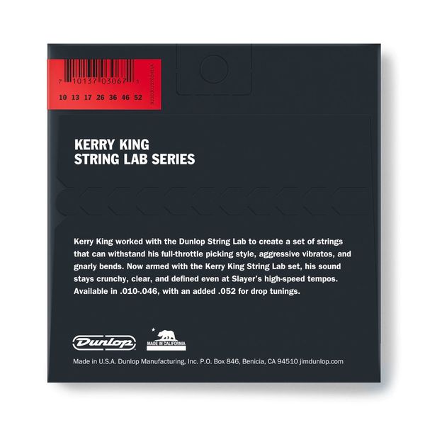 Струны для электрогитары DUNLOP KKN1052 String Lab Series Kerry King Guitar Strings (10-52)