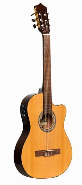 Электроакустическая гитара STAGG N SCL60 TCE-NAT