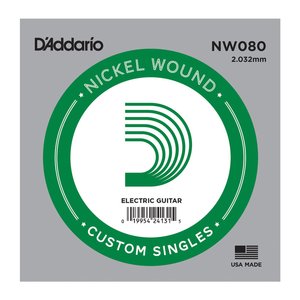 Струны для электрогитары D'ADDARIO NW080 XL Nickel Wound 080