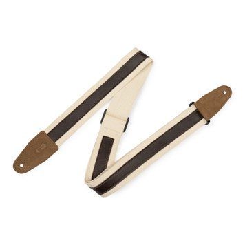 Гітарний ремінь Levy's MC2CG-NAT-DBR Cotton Combo Guitar Strap &ndash; Natural Cotton with Dark Brown Leather Strip