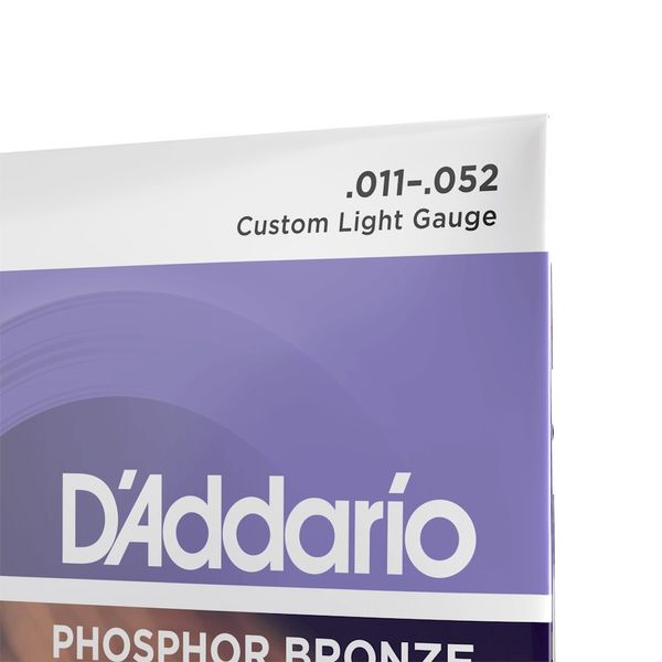 Струны для акустической гитары D'Addario EJ26 Phosphor Bronze Custom Light (11-52)