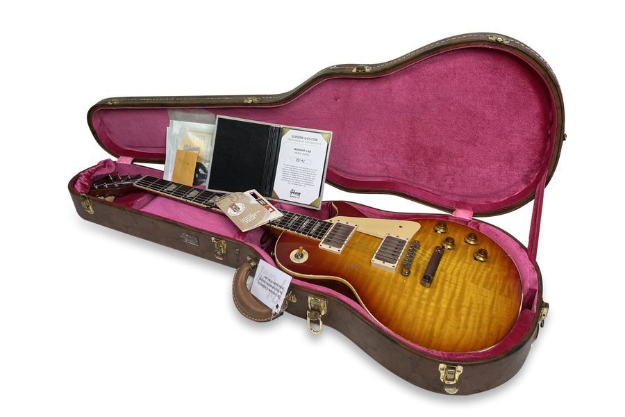 Электрогитара Gibson Custom Shop 1959 Les Paul Standard Reissue Heavy Aged Slow Iced Tea Fade
