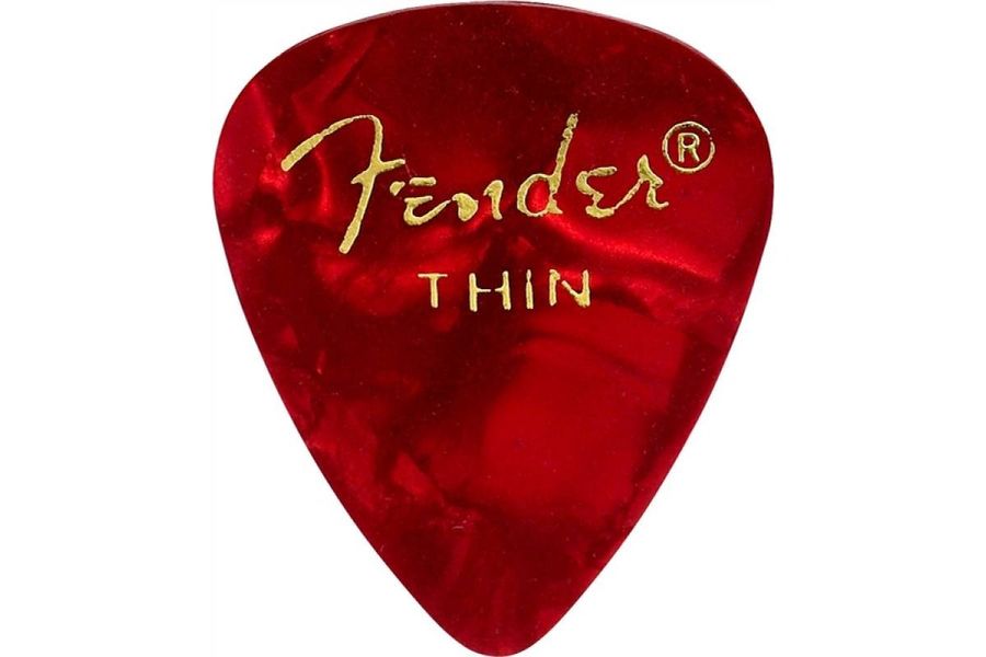 Набір медіаторів Fender 351 Premium Celluloid Red Moto Thin