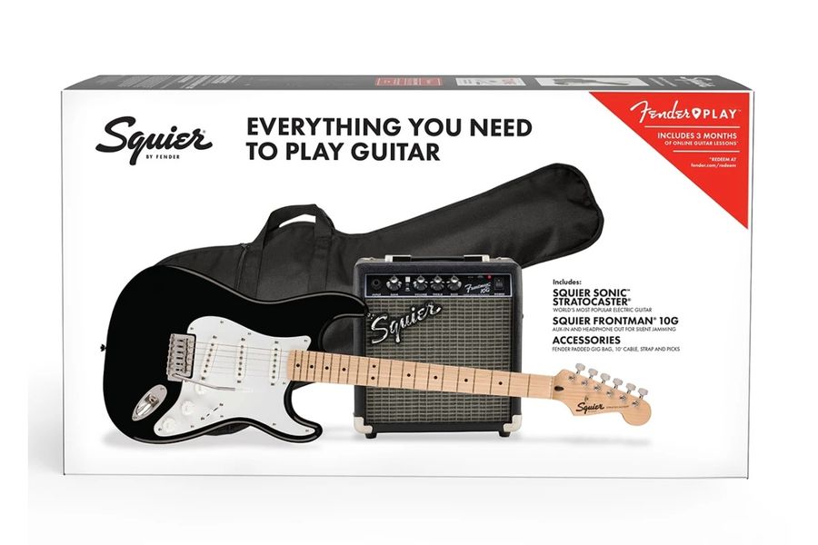Гітарний набір Squier by Fender Sonic Stratocaster Pack MN Black