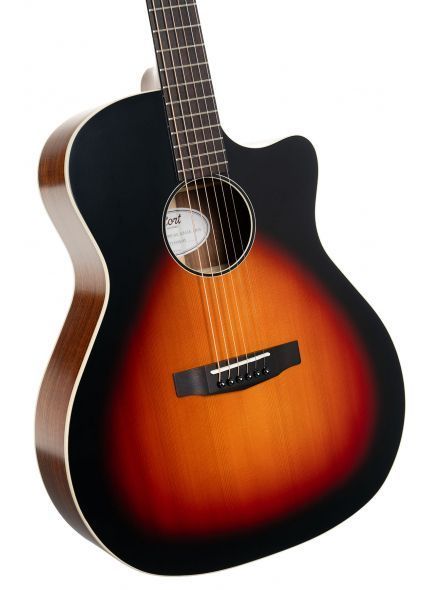 Электроакустическая гитара Cort Core-GA FKoa Light Burst Top Semi Gloss