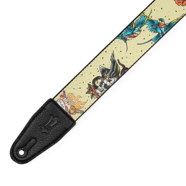 Гитарный ремень Levy's MP2TAT-005 2&Prime; Tattoo Series Poly Guitar Strap - Old School