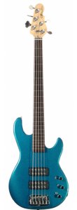 Бас-гитара G&L L2500 Five Strings (Emerald Blue, ebony, fretless) №CLF48200. Made in USA