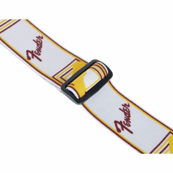 Ремінь гітарний Fender 2" WeighLess Monogram Strap White/Brown/Yellow