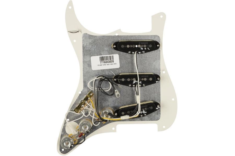 Пикгард со звукоснимателями FENDER PRE-WIRED STRAT PICKGUARD VINTAGE NOISELESS WHITE