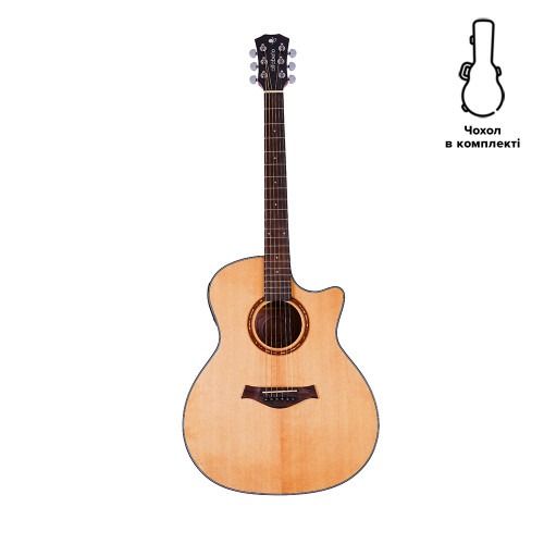 Электроакустическая гитара Alfabeto Solid AMS40EQ (Natural) + чохол