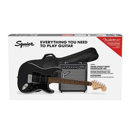 Гітарний набір Squier Fender Affinity Series (Frost Metallic) +