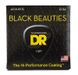 Струны для акустической гитары DR Strings Black Beauties Acoustic - Light (12-54) - фото 1