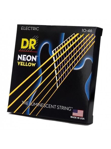 Струни для електрогітари DR Strings Neon Yellow Electric - Medium (10-46)
