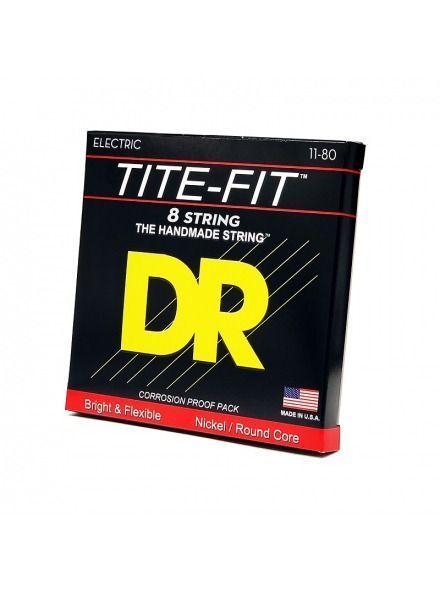 Струны для электрогитары DR Strings Tite-Fit Electric - Extra Heavy 8 String (11-80)