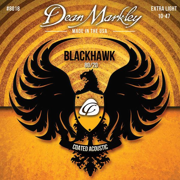Струны для акустической гитары DEAN MARKLEY 8018 Blackhawk Acoustic 80/20 Bronze XL (10-47)