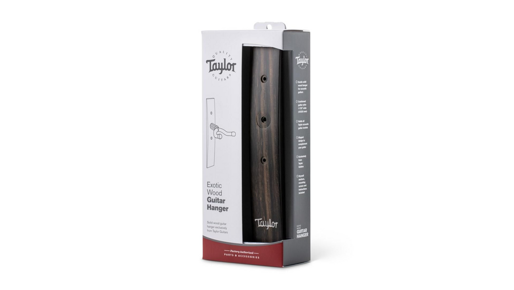 Держатель гитарный настенный Taylor Guitar Wall Hanger Ebony Acrylic Logo Inlay